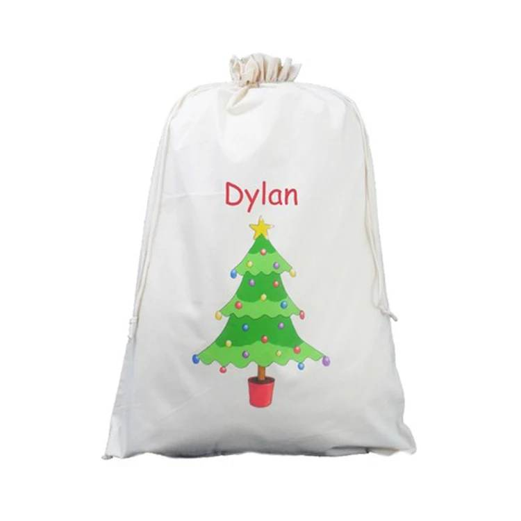 christmas tree large natural cotton santa sack bag