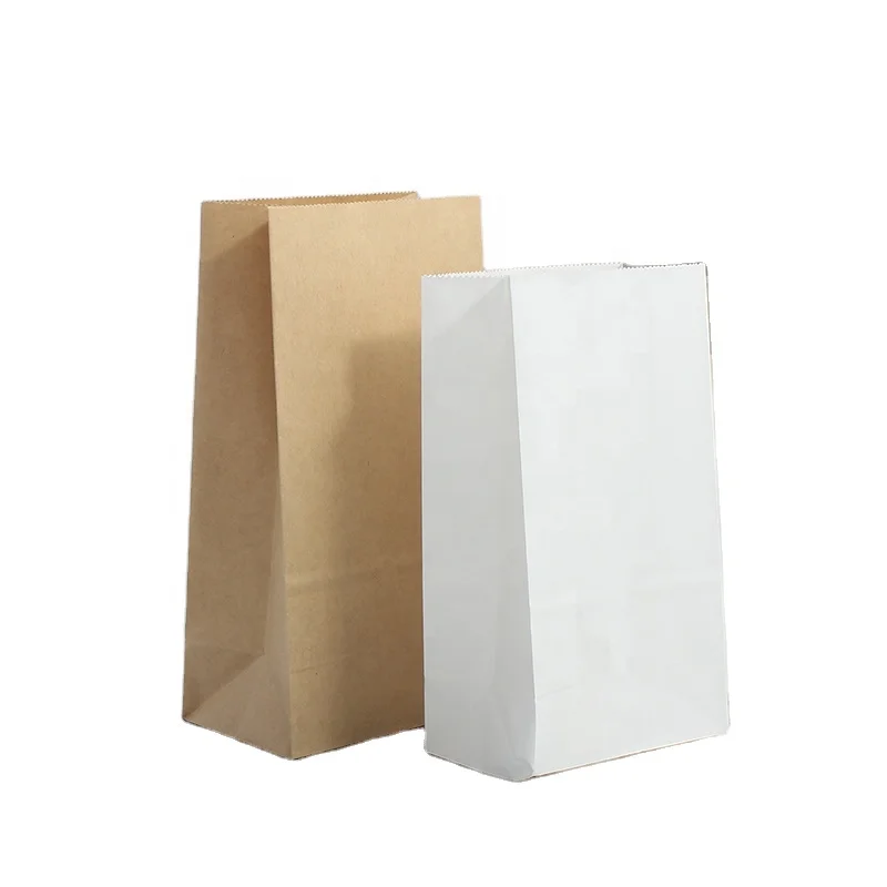 Disposable Kraft Paper Bag Takeaway Oil - Proof Packaging Bags Wholesale Simple Lovely Snacks Candy Bags