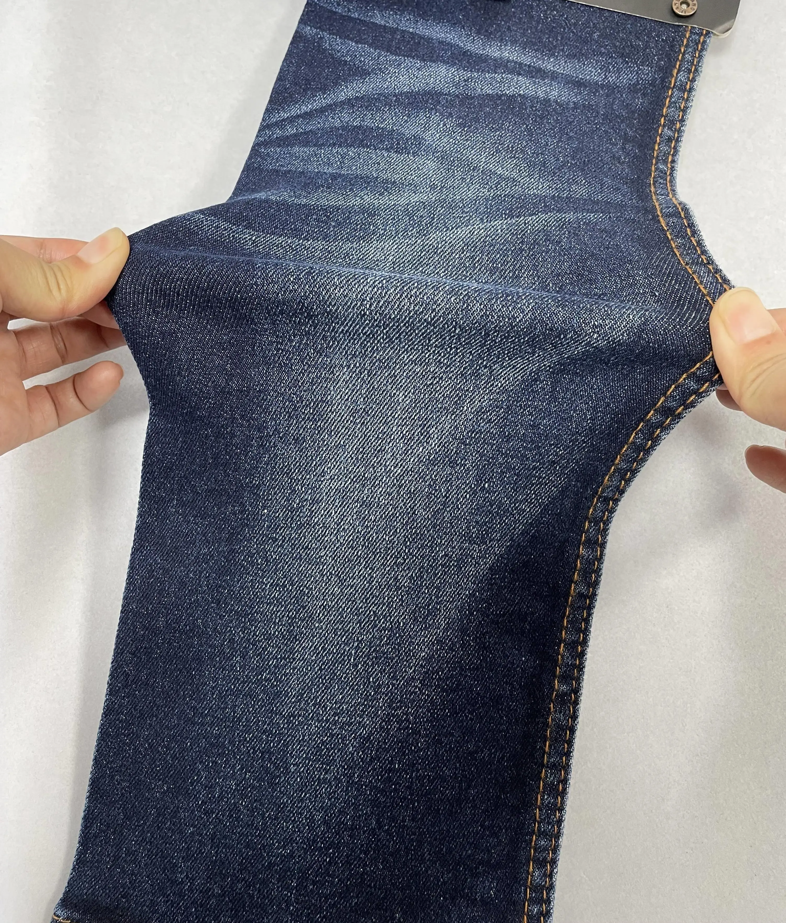 12 oz Heavy weight cotton spandex men jeans denim fabrics with comfortable elastic from China factory