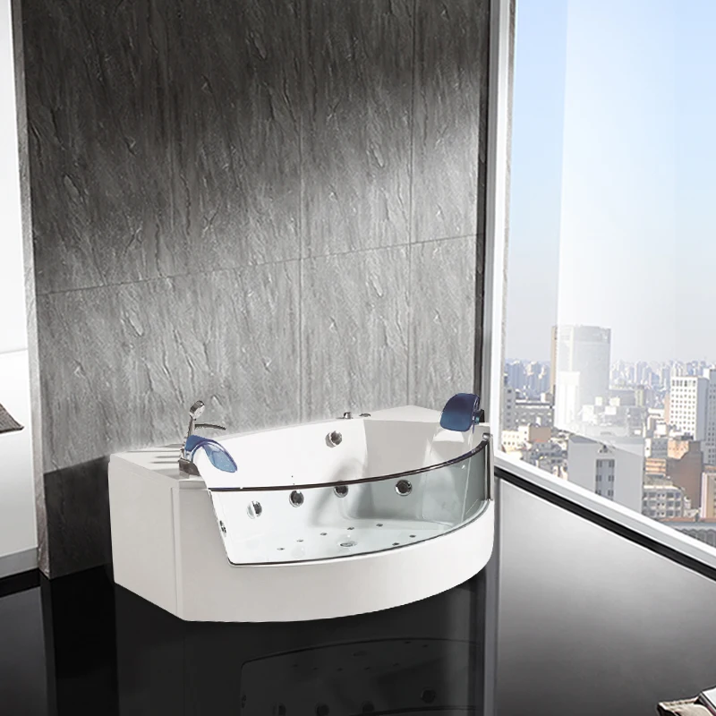 Новая модель автономных прямоугольных массажных ванн для спа, гидромассажная Ванна с пузырьковой струей, джакузи с прозрачным стеклом