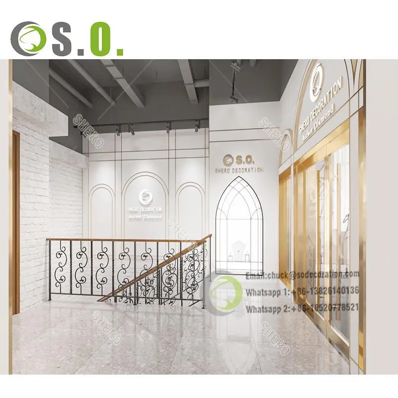 Custom Modern Jewelry Shop Mall Kiosk Interior Ideas Jewelry Display Showcase Custom Jewelry Wooden Shop Counter Cabinet Design