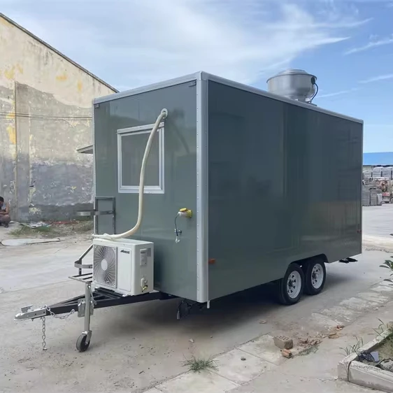 Передвижная Паровая тележка для еды грузовик с оцинкованным грузовым прицепом