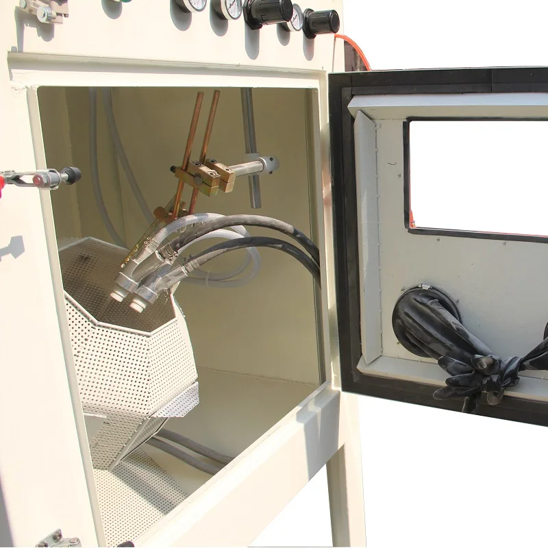 Automatic Tumble Blast Cabinet Rotary Drum Sandblasting Machine