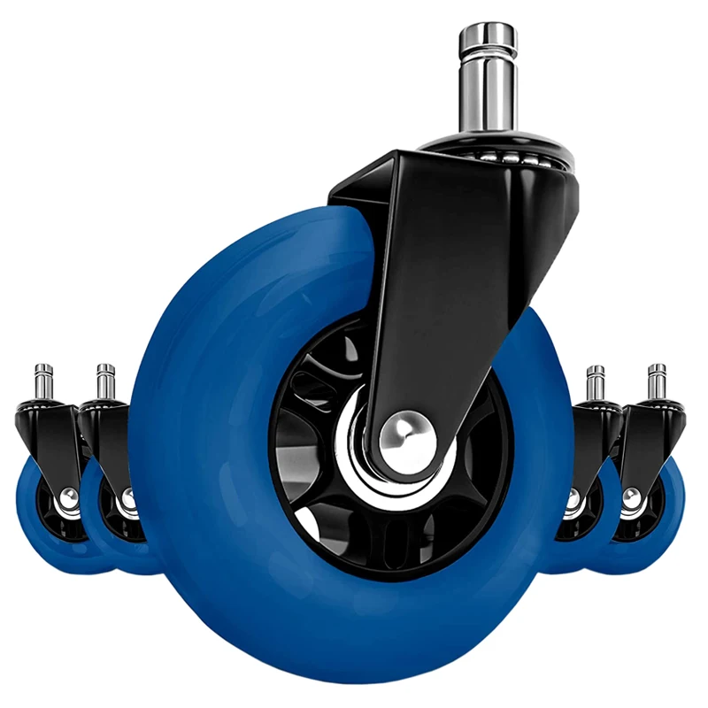 3 inch  Blue Color Office Chair Swivel  Caster With PU & PP Core Material
