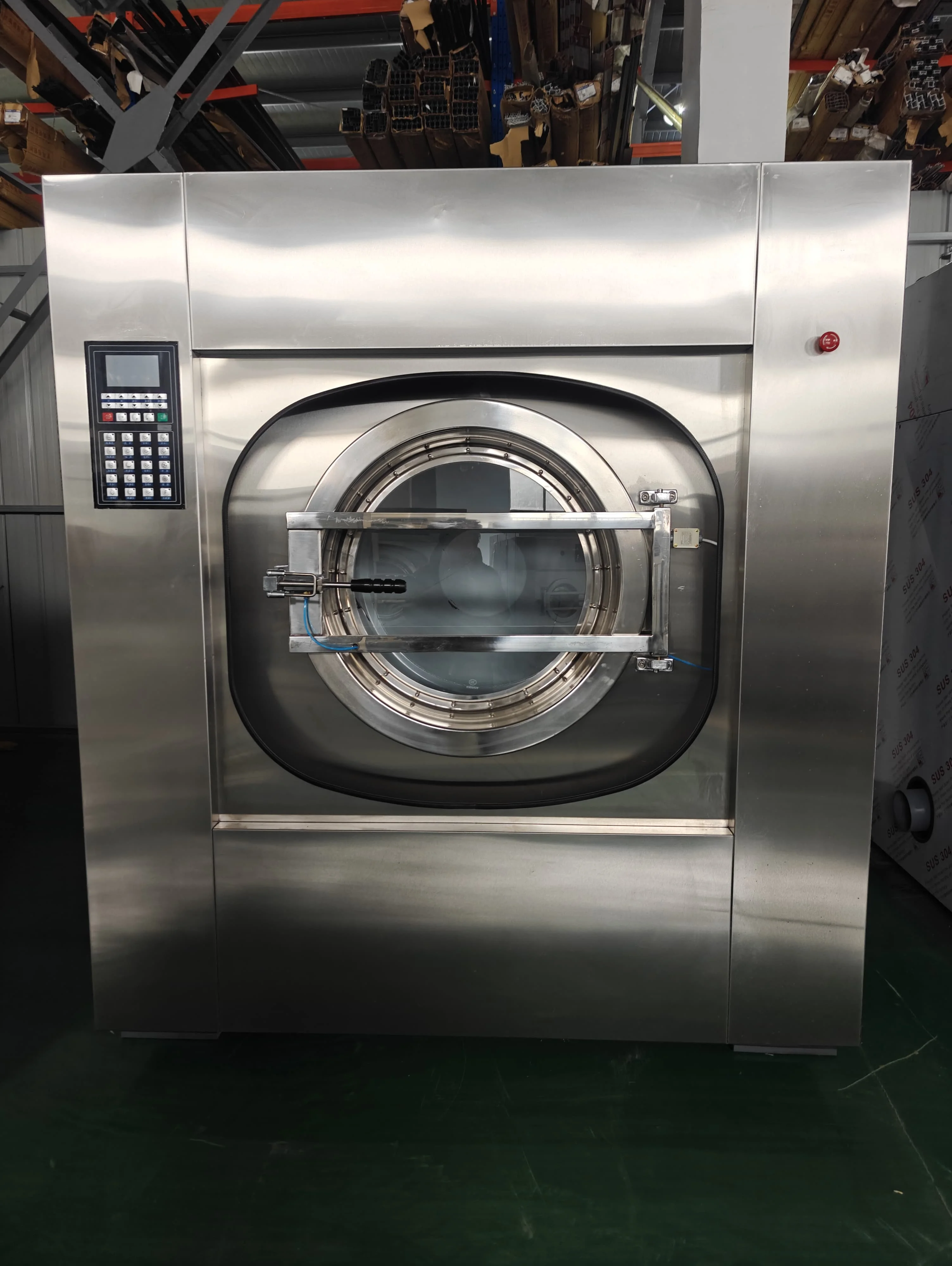 100kg Electric Heating Industrial Washing Machine New Condition Carpet Fabric Cleaning Equipment Motor Engine Textile Core