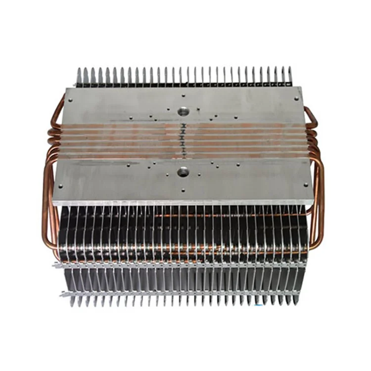 Custom 800w round aluminum led lamp thermal heatsink 5 heatpipe for led server
