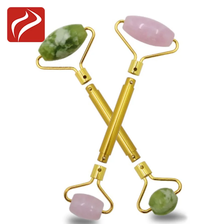 Hot Sell Beauty Anti Aging Massager Rose Quartz Pink Jade Roller for Face