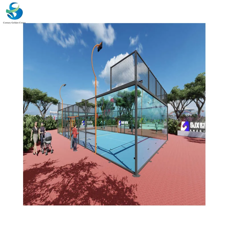 China Suppliers Artificial Grass And Plastic Flooring In Customized Outdoor/Indoor Padel Tennis Court