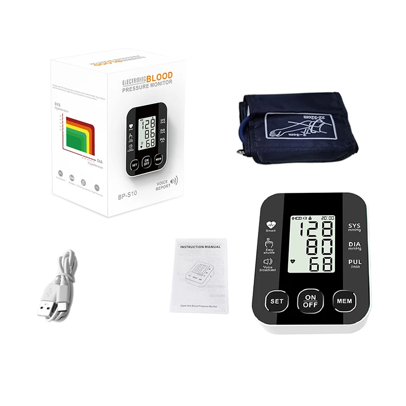 Manufacturer OEM Household Healthcare Medical Tensiometer Sphygmomanometer Digital Blood Pressure Monitor Arm Type BP Machine
