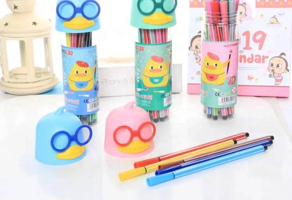 
24 colors water color pen tube package DUCK design style bright colors best price novelty 2020 