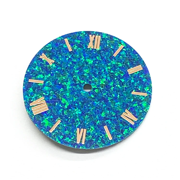 Factory made synthetic OPAL watch dial with UP hour markers watch parts