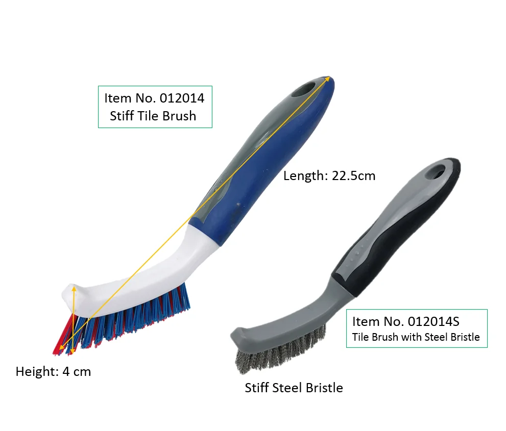 EcoClean Hot-selling  Tile Grout and Crevice Deep Cleaning Scrub Brush,  stiff tile and grout brush