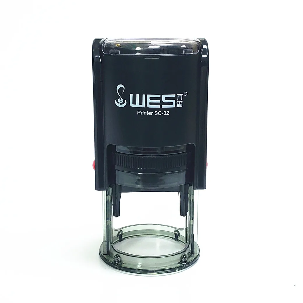 Round sellos self-inking stamp WES SC-32 customized office stamp