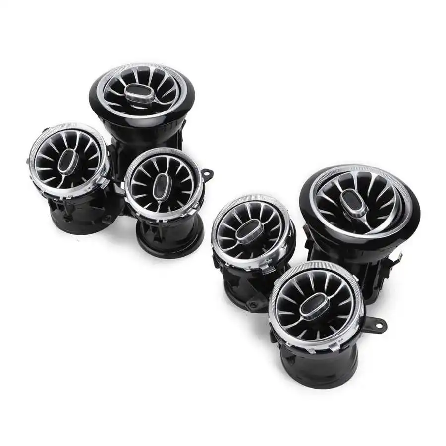 6pcs 64 Color Front LED Turbine Air Vent Ambient Light Kit for Mercedes E Class W213 C238 2017 2018 2019 2020 2021