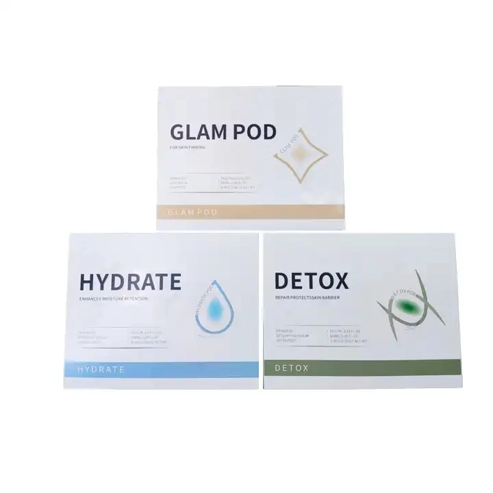 New Version Facial Oxygenation Pod GLAMPOD DETOX HYDRATE Capsule Skin Firming Rejuvenation Hydrating Primer Gel Skin Care Serum