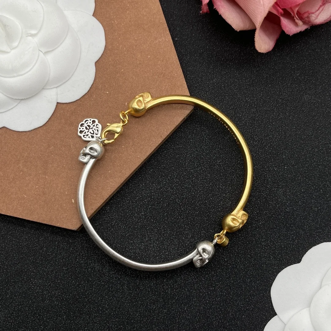 Alexanderxx McQueens Wholesale New 925 Silver Gollum Head Color Matching Wristband with Niche Design, High-end Accessories