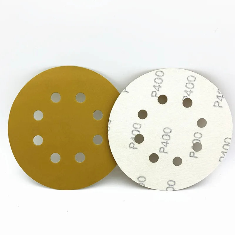 Gold 5inch orbit sandpaper PSA 40# 60# 80# 120# 150# 320# 400#  600# 800#