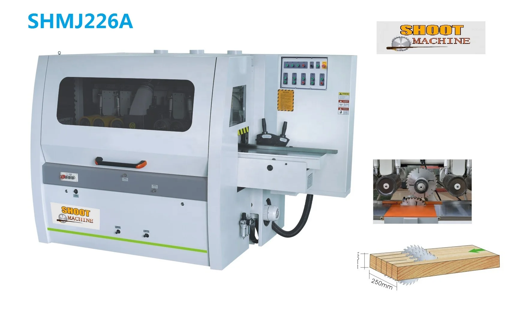 Shoot Brand Wood Multi Rip Saw Machine with Up & Down saw blade, SHMJ230/SHMJ226A