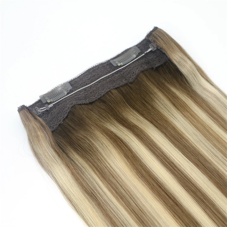 Halo Wire hair extensions cheap price 100% human hair 120g 160g 180g double drawn hair extensions