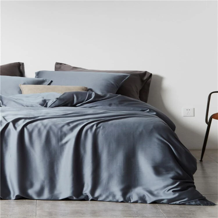 Blue Bamboo Bed Sheet Queen Size Bedding Set Duvet Bedding Sets 4pieces Fitted Sheet with Pillowcase Designer Luxury Bedspreads