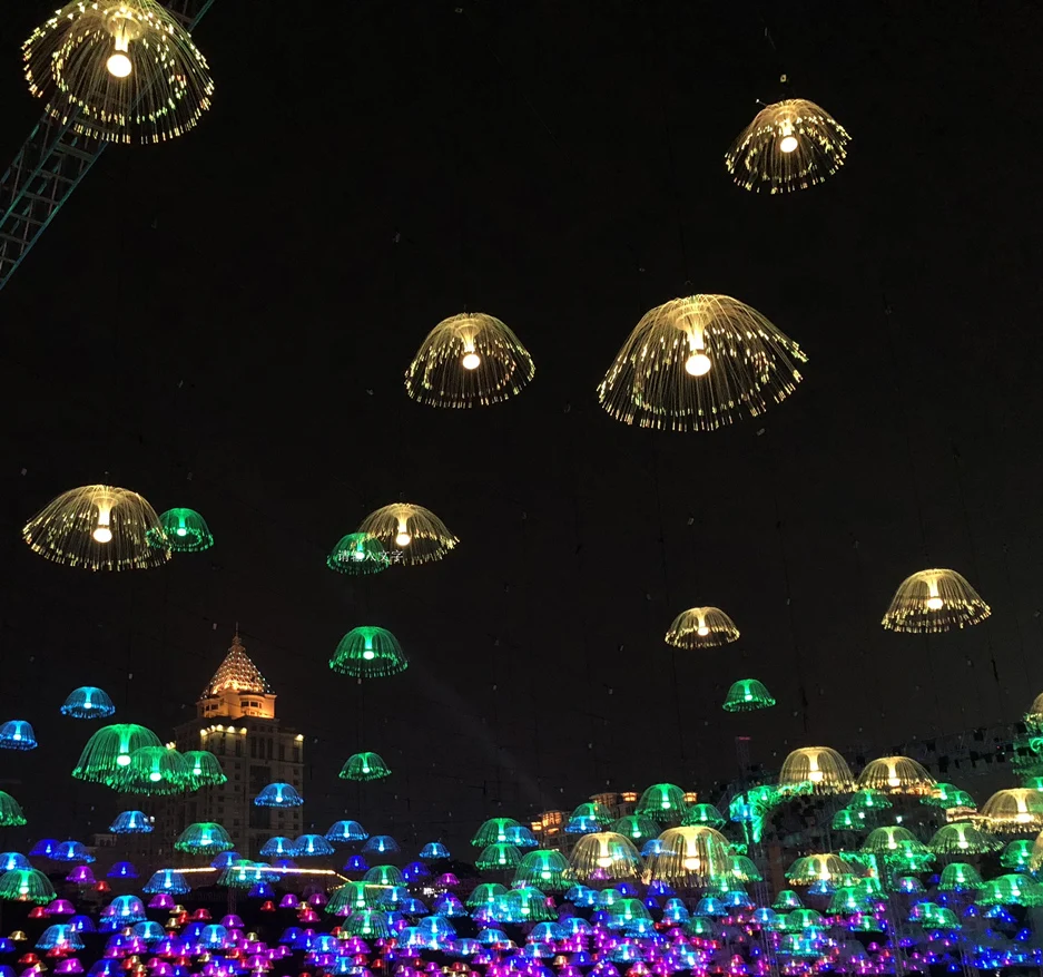 Креативные Новые товары, оптоволоконная Медуза под заказ, освещение в чжуншане