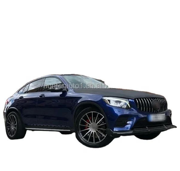 Factory Price GLC coupe PP Full Bodykit For 2015-2019 Mercedes Benz GLC C253 Upgrade to GLC63S AMG bumper diffuser exhaust tips
