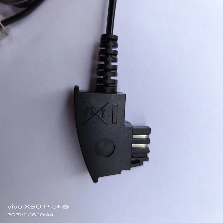 New Design Rj11 Rj12 6p6c 6p2c Telephone Cord German Standard Connector Cable