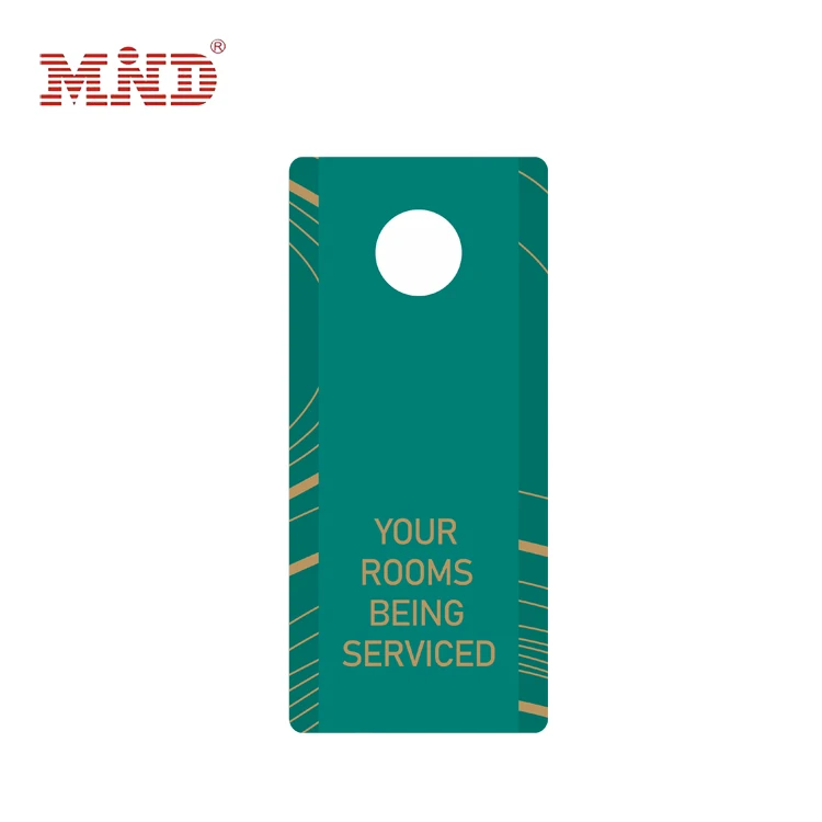 Custom design printing die cut do not disturb hotel door hanger hang tag with hook