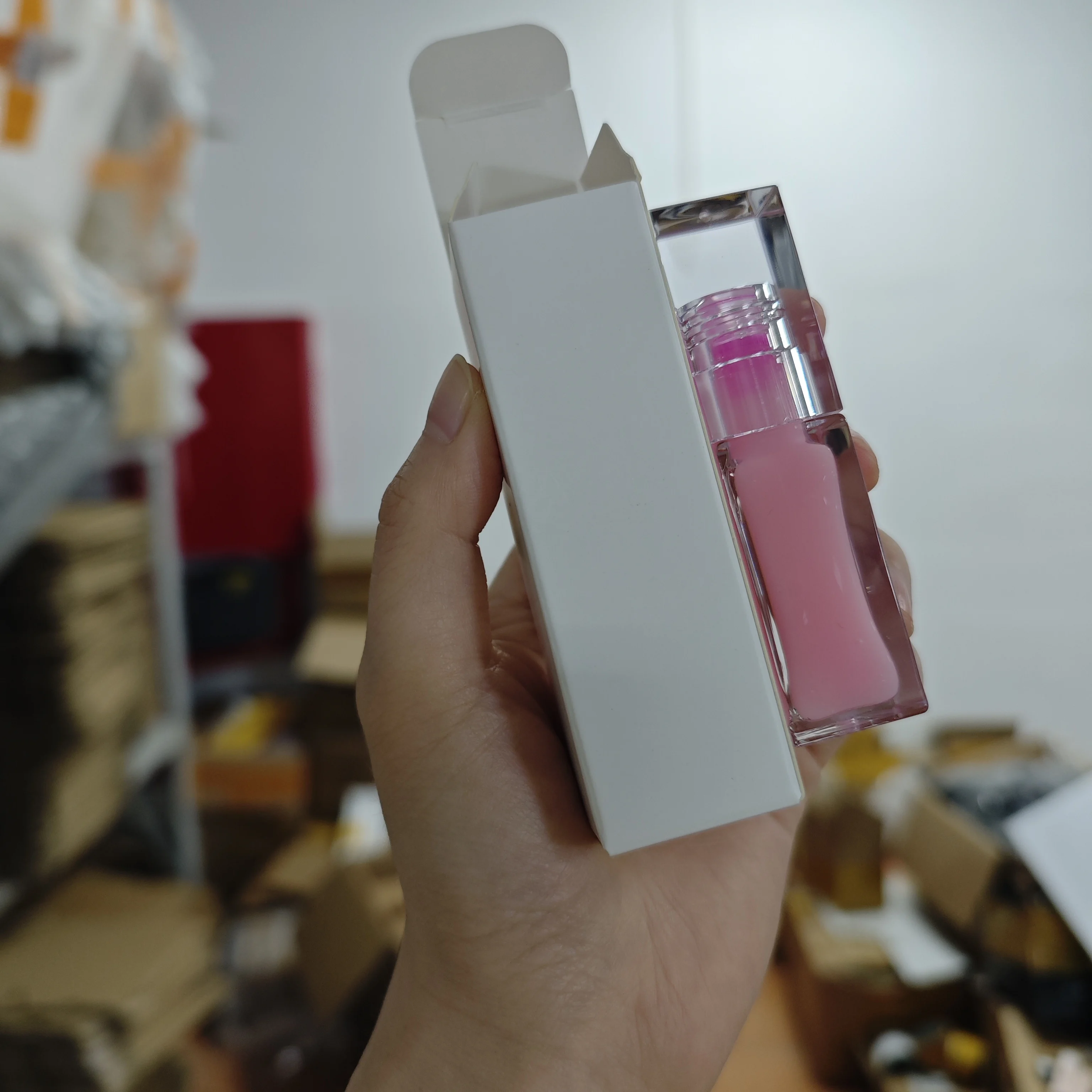 Custom logo Moisturizing Big Brush Lip Oil Plumping Gloss Vitamin E Private Label Lip Oil Strawberry Vegan Watermelon Lip Oil
