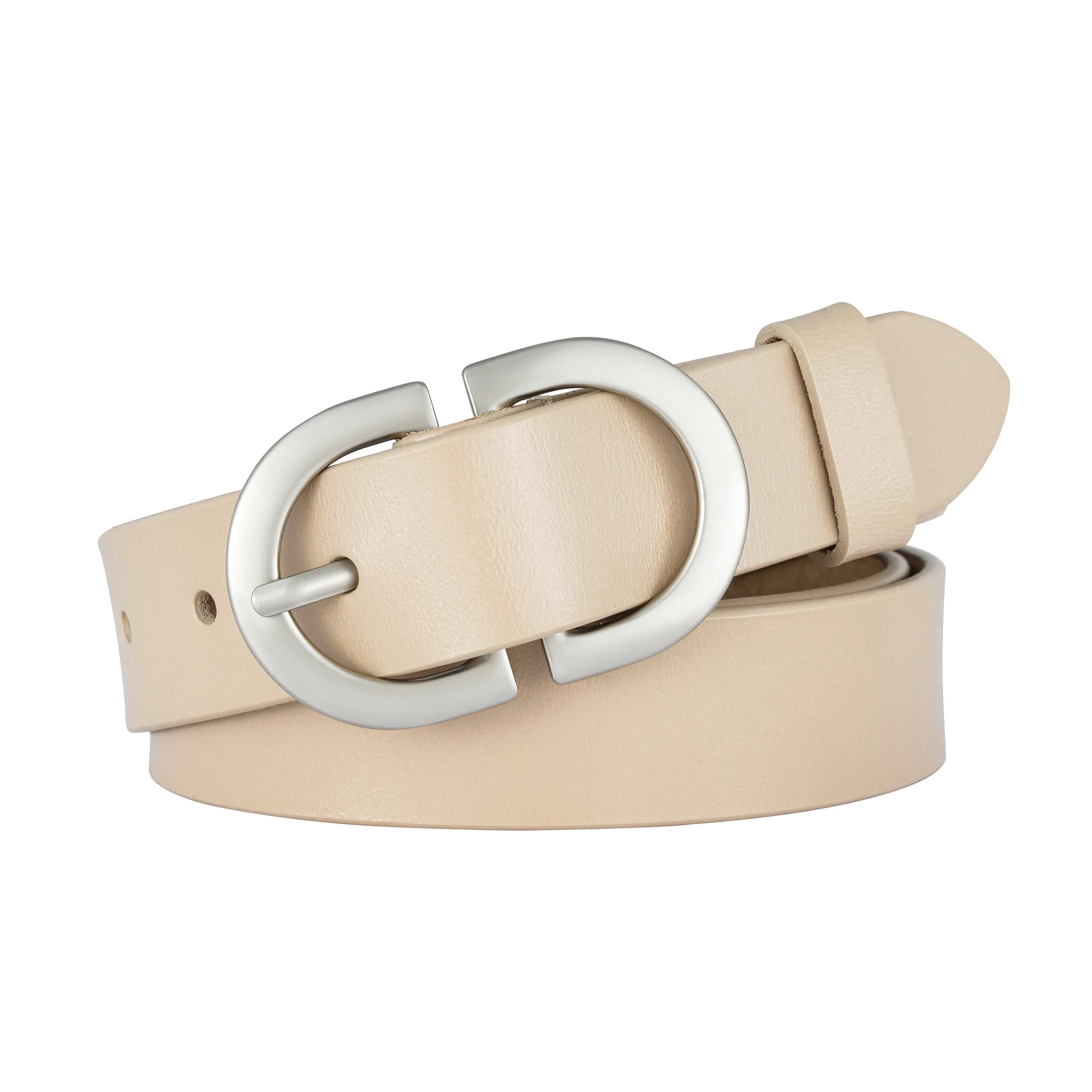 Korean Version INS Genuine Cowhide Leather Second Layer Belt for Women Custom Length Fashionable Pin Buckle for Casual Jeans