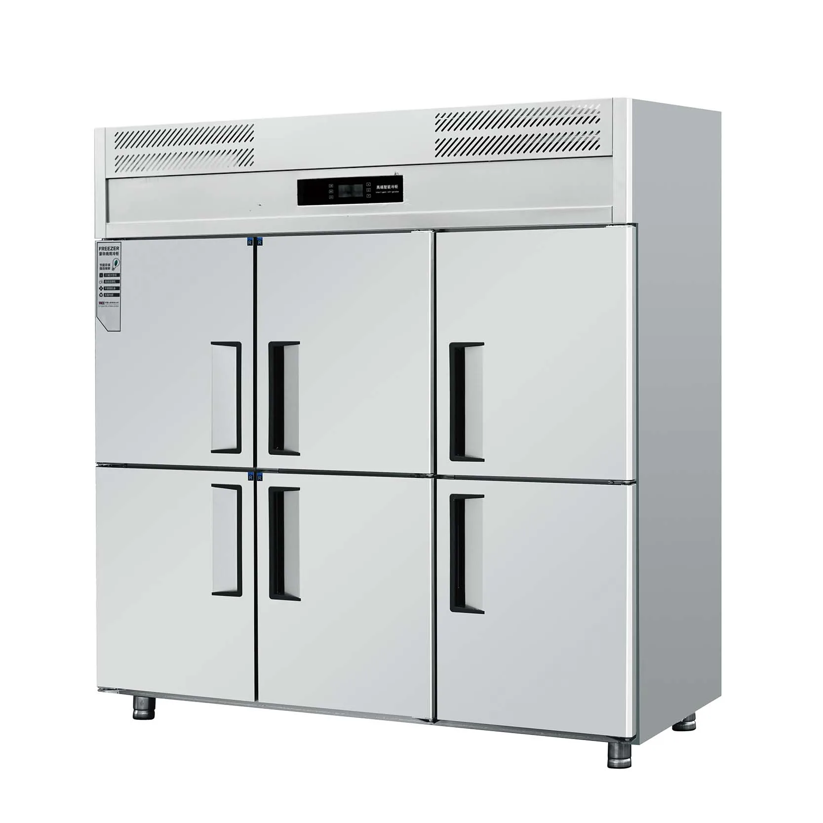 Good quality long service time Stainless Steel Display Cooler Kitchen Freezer Pizza Prep Tables Refrigerator For Commercial