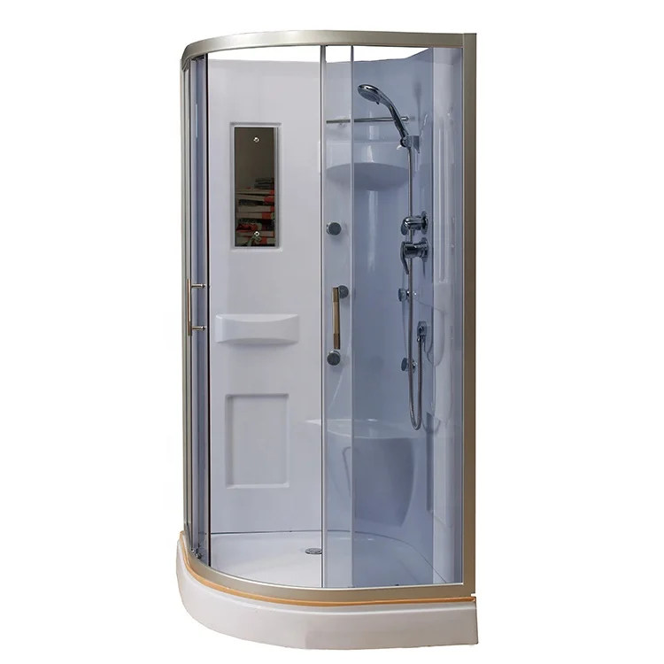 Portable RV shower room one piece ABS back wall shower cabin