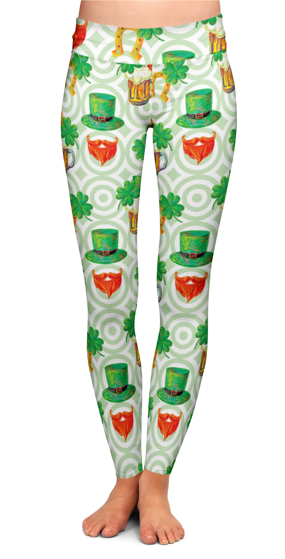 Polyester Spandex Leggings Double Brushed Yoga Pants Custom Prints Logo Plus Size Breathable Active Wear Pants