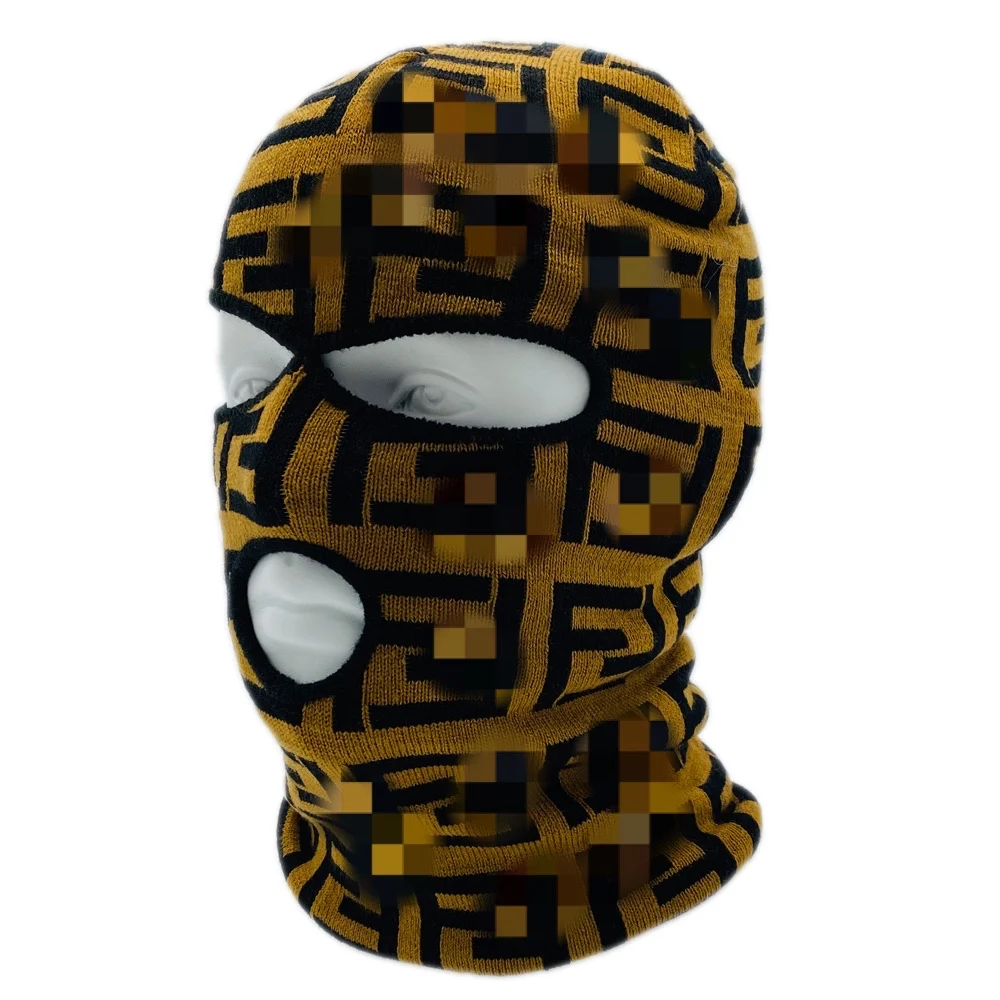 Wholesale polyester custom printing logo full face mask thermal waterproof ski mask printed balaclava