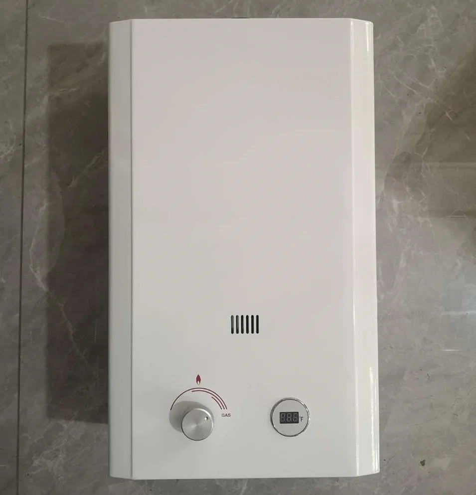 Gas Geyser 24kw Camping and Domestic Water Heater White Painting Steel Stainless  Battery Powered Gas Water Heater for Bathroom