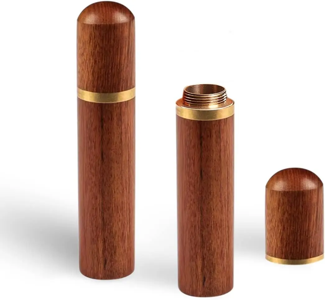 4 Pack Portable Wooden Toothpick Holder for Cinnamon Toothpicks Mini Toothpick box Pocket Flavored