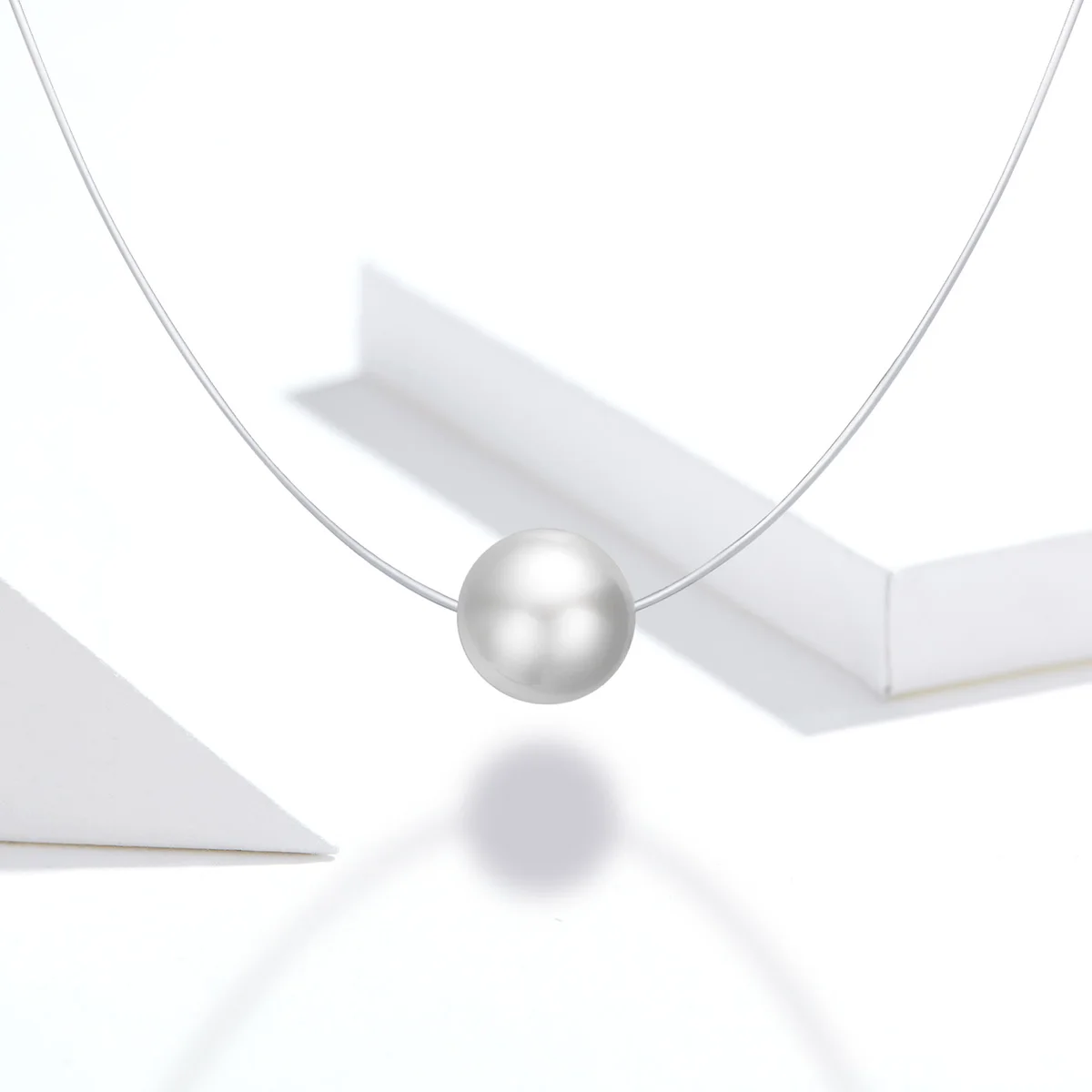 2024 fine pearl silver jewelry Beautiful 925 Sterling Silver Beaded White Pearl Personalised Necklace for women plated 18k gold