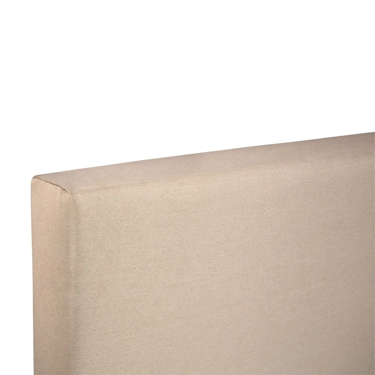 Luxurious Beige Boxspring Bed King Size Upholstered Beds Comfortable Continental Bed
