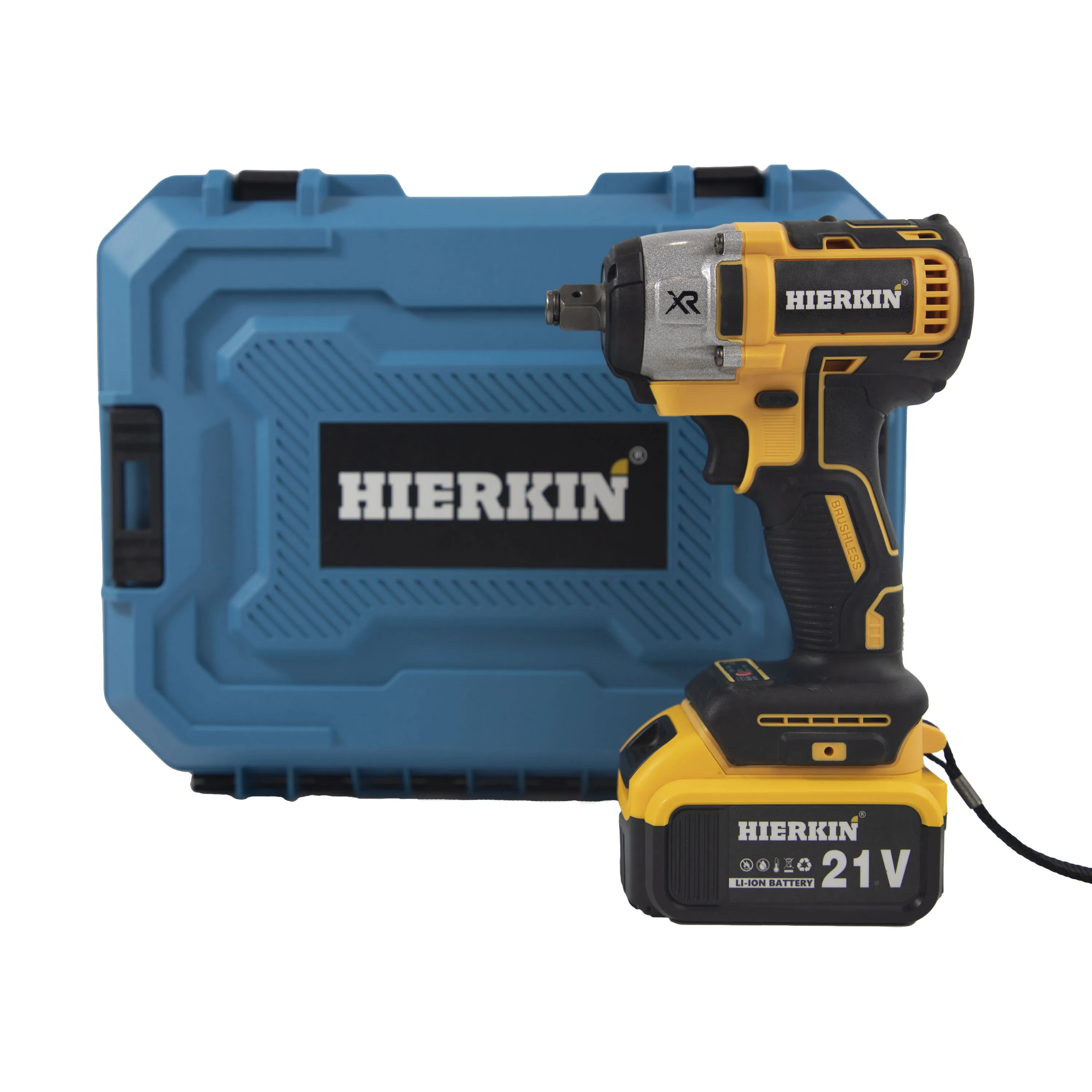 HIERKIN Battery powered battery lithium garden tools mechanic tools power wrenches impact wrench heavy duty socket wrench set