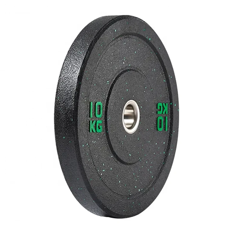 Crumb Weight Lifting Plates Black Hi Temp Rubber Colored Dots Free Weights Bumper Plates