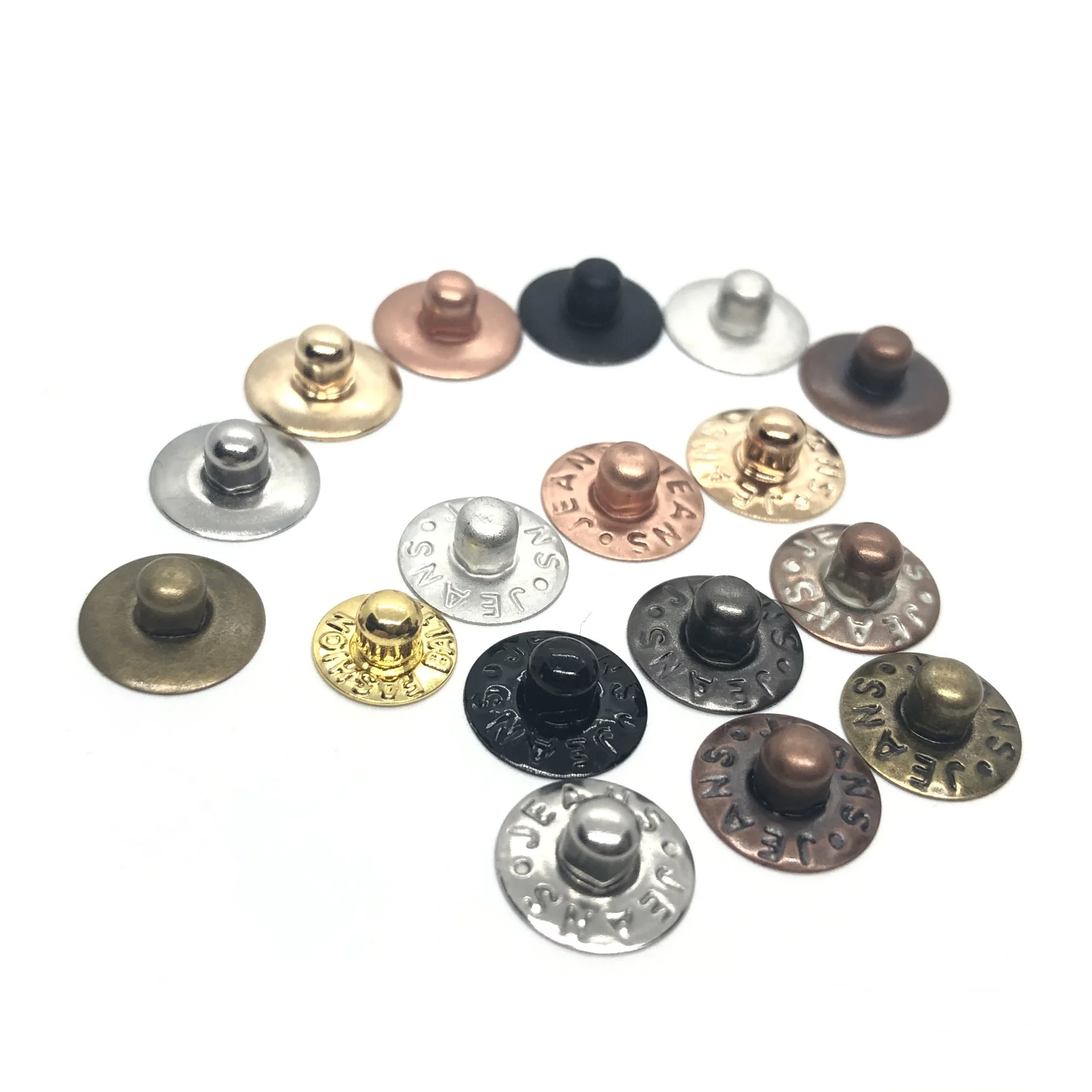 Wholesale custom logo rivets Glossy English Straw Hat Nails Small Pocket Jeans Nails DIY brass Decorative Nails