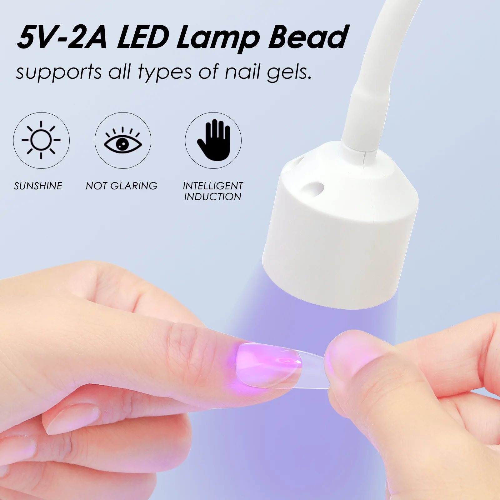 Wholesale China Wholesale Mini Nail Led Lamp USB Dual Light Source Lamp Portable Purple UV Curing Small Nail Lamp
