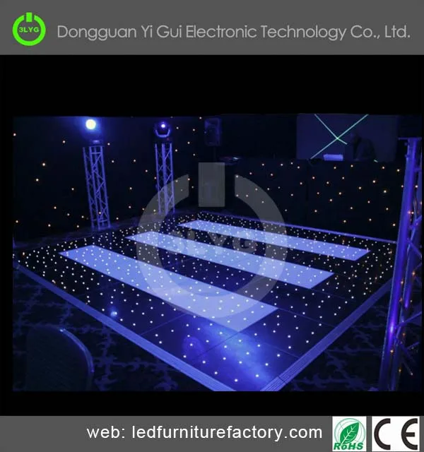 Популярные белые Starlit RGB светодиодные панели для танцпола свадьбы DJ Bar Party