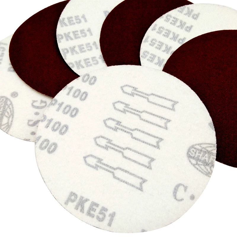 Hot sales sand 5 inches 125mm flocking disc sandpaper self-adhesive round sandpaper woodworking metal sanding yarn abrasives