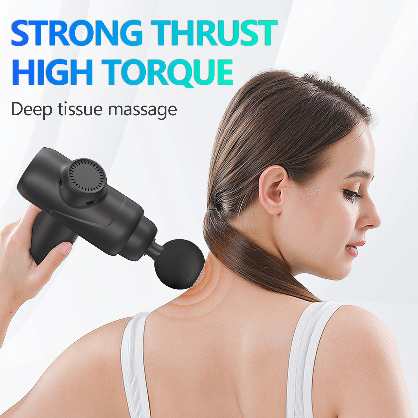 Mini Massage Gun Cordless Handheld Deep Tissue Muscle Massager 30 Speeds Vibration Percussion Massage Device Super Quiet