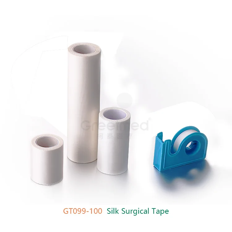 CE ISO Approved Medical White Skin Colored Adhesive Silk Surgical Tape