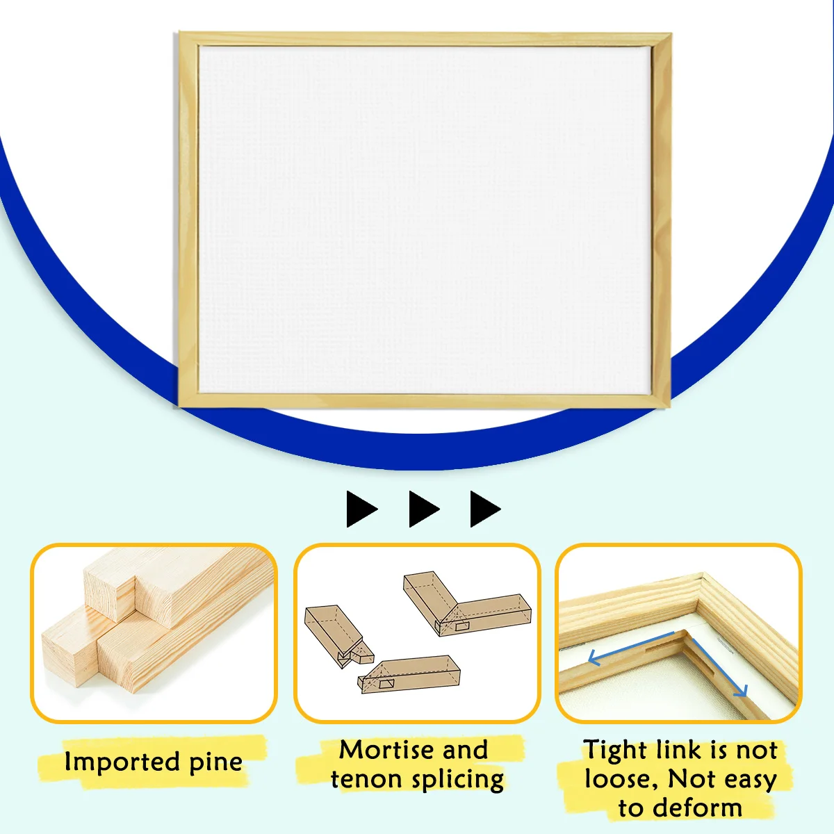 Wholesale Canvas Floater Frames For 40X50CM Canvas Painting, DIY Canvas Frame with 1.6CM Deep,Canvas Floater Frames for Painting