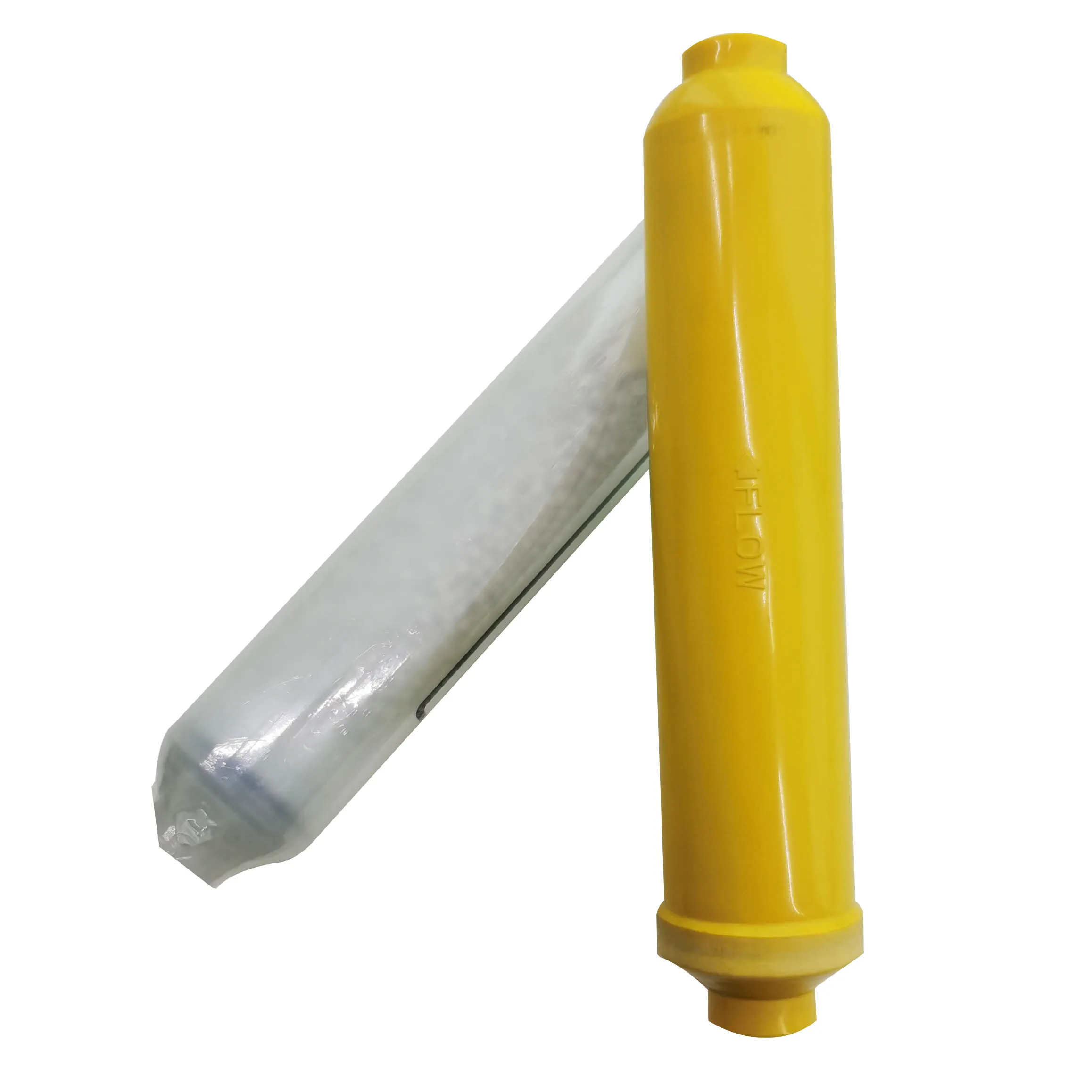 Clear alkaline water mineral cartridges are used in household water purifiers or reverse osmosis filtration systems