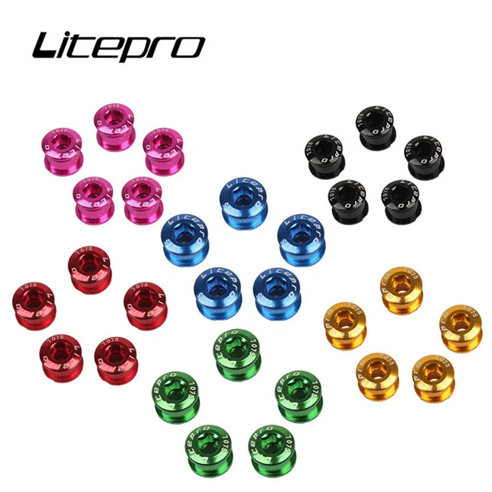 Litepro одинарные болты для горного велосипеда, винт с крючком для шоссейного велосипеда, пластина из алюминиевого сплава, улитка для звездочек, винт для колеса, велосипедное кольцо цепи