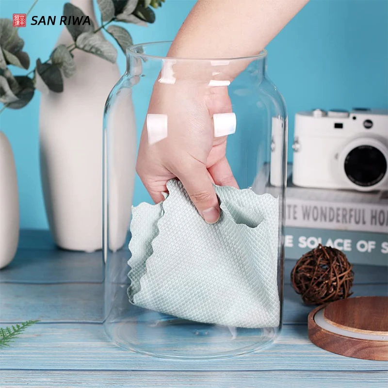 Transparent Airtight Glass Food Storage Jars With Acacia Wooden Lid Cylinder Sealed Air Tight Kitchen Borosilicate Glass Jar